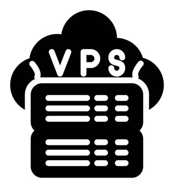 Sunucu. Web simgesi basit illüstrasyon