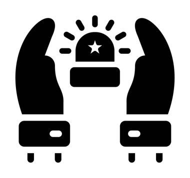 Motosiklet kaskı simgesinin vektör çizimi