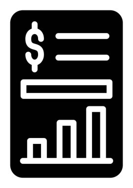 İş grafik simgesi, basit tarzı