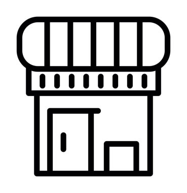 dükkan simgesi, vektör illüstrasyonu