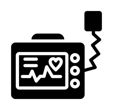 Kan basıncı ikonu Vektör Glyph İllüstrasyonu