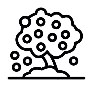 ağaç simgesi vektör illüstrasyonu