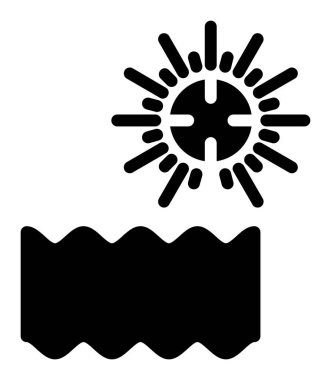 Güneş. Web simgesi basit illüstrasyon