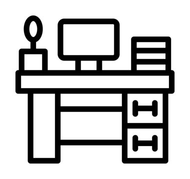 Dizüstü bilgisayarlı masa, vektör biçimi