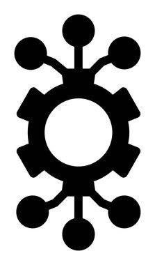 Dişliler. Web simgesi basit tasarım