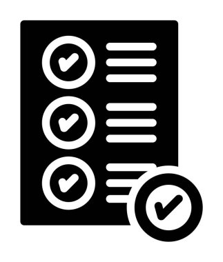 belge kontrol simgesi vektörü.