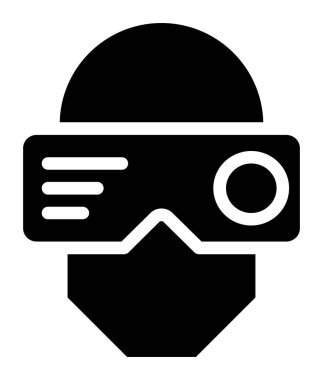 Gözlükler. Web simgesi basit illüstrasyon