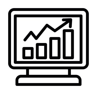 grafik ikonu vektör illüstrasyonu