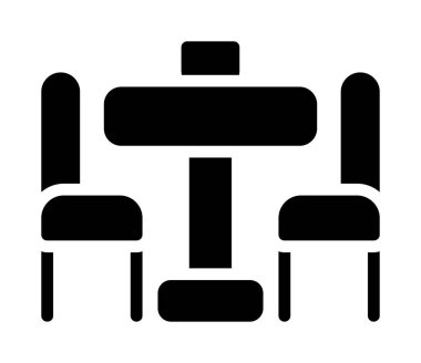 masa sandalyeleri vektör simgesi