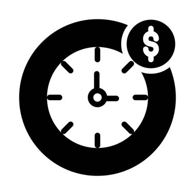 zaman vektör düz simgesi