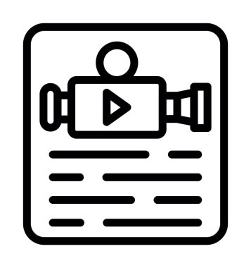 Video kamera simgesi, özet biçimi