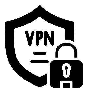 Güvenli ağ vektör simgesi