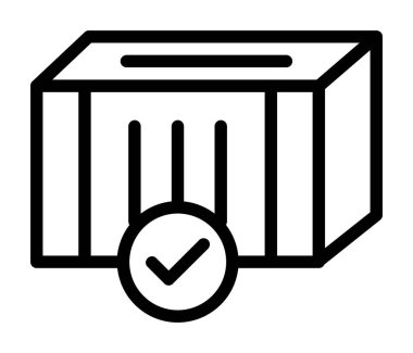 kutu simgesi vektör illüstrasyonu