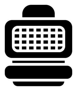 Tost makinesi vektör simgesi. Soyut siyah renk grafik tasarımı