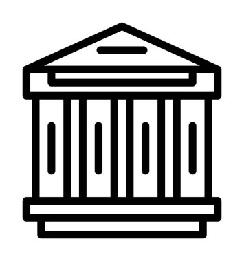 Kütüphane binası simgesi, özet biçimi