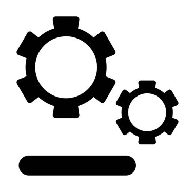 beyaz arkaplanda dişli simgesi.