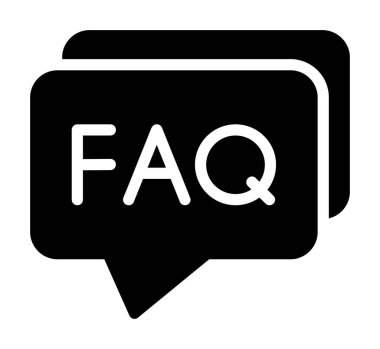 Soru faq simgesi. Basit bir çizim tasarımı. Beyaz arkaplanda izole edilmiş web tasarımı için faq vektör simgesi.