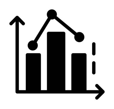 iş grafiği simgesi, basit tasarım illüstrasyonu