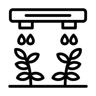 Bitkiler ve yapraklar simgesi, vektör illüstrasyonu