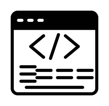 Web geliştirme vektör satırı simgesi