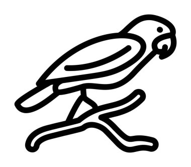 kuş simgesi vektörü beyaz arkaplanda izole edildi, kuş şeffaf işareti, siyah semboller