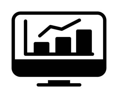 Bilgisayar monitör simgesini, basit tasarımı