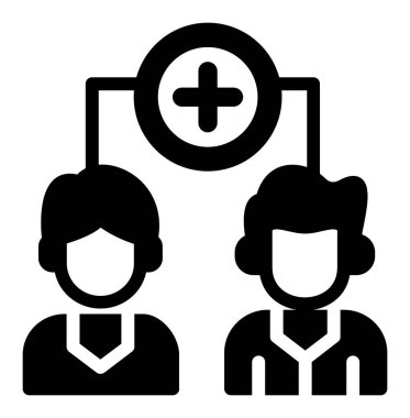 doktor simgesi, vektör illüstrasyonu