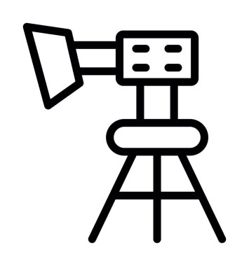 kamera vektörü ince çizgi simgesi