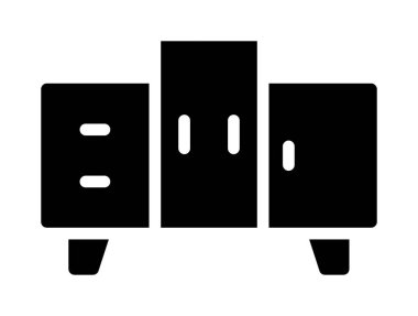 ofis dizinleri kabartma vektör simgesi