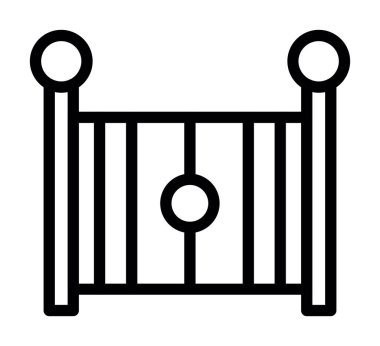 Beyaz arkaplanda çit simgesi vektörü izole edildi, çit şeffaf işareti, çizgi veya işaret