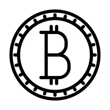 bitcoin. Web simgesi basit illüstrasyon