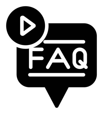 Faq vektör düz simgesi