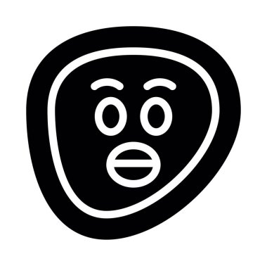 Kalbi olan bir insan yüzünün vektör çizimi