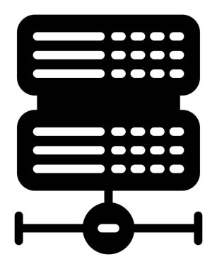 sunucu glyph vektör simgesi tasarımı