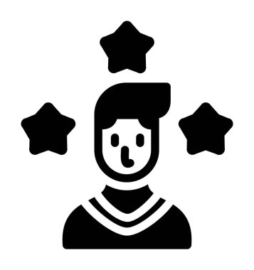 Yıldızlı bir adamın vektör çizimi