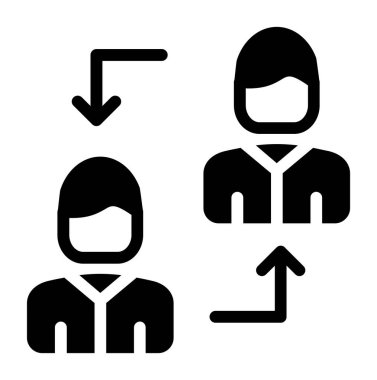 bir grup insan ikonu. Beyaz arkaplanda izole edilmiş web tasarımı için insan vektör simgesi ana grup