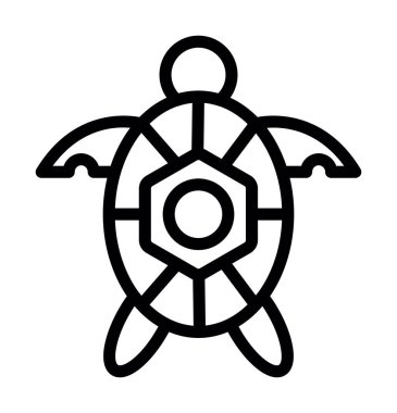 kaplumbağa simgesi, vektörle ilgili illüstrasyon