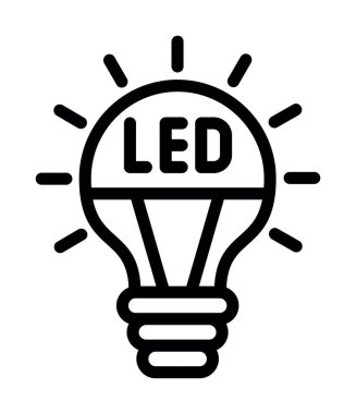 ampul simgesi vektör illüstrasyonu