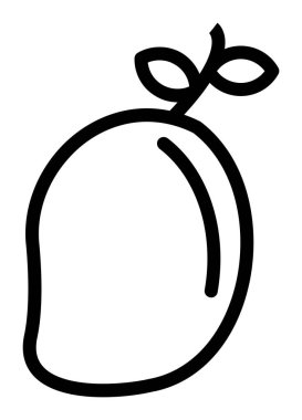 meyve ve meyve ikonu vektörü. Meyve tabelaları. izole edilmiş sınır sembolü çizimi