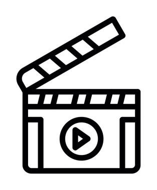 Sinema film vektör illüstrasyon tasarımı ile film kamerası