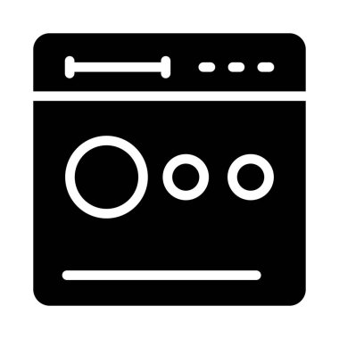 tarayıcı vektörü glyph düz simgesi