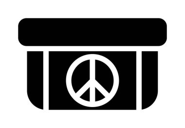 Barış vektörü düz simgesi