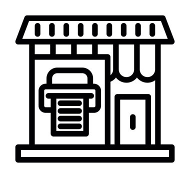 Alışveriş mağazası. Basit illüstrasyon