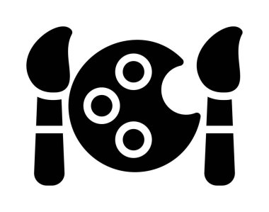 yiyecek ve içecek düz vektör simgesi