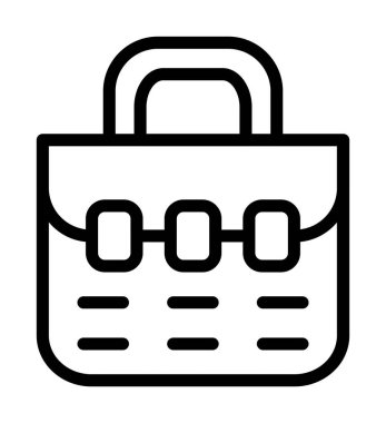 çanta kilidi vektör çizgisi tasarımı