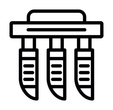 tarak vektörü ince çizgi simgesi