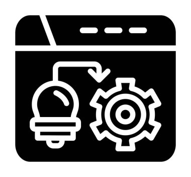 Web ayarı simgesi, vektör illüstrasyon tasarımı