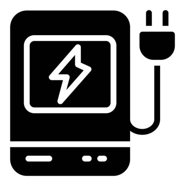 Elektrik pil simgesi, basit tarzı