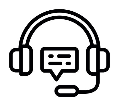 kulaklık vektör simgesi, basit illüstrasyon