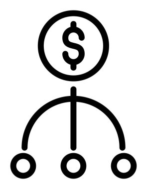 iş ağı vektör simgesi. biçim düz sembol, siyah renk, yuvarlak açılar, beyaz arkaplan